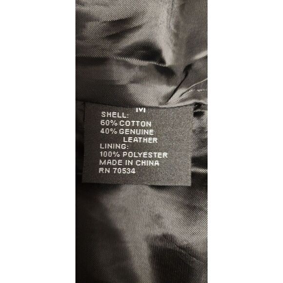 H&D Classic Leather Collection Womens Large Leather Denim Biker Style Jacket M - Picture 10 of 11